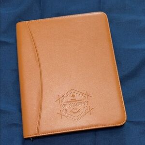 Tan Ministry Embossed Portfolio